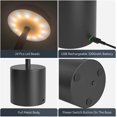 thumbnail image 4 of Amdohai Cordless Table Lamp 13.4 Inch, LED Touch Lamp Rechargeable Desk Lamp with Stepless Dimming, Charging Completed Tip Light and 3 Colors, Portable Night Light for Indoor Outdoor, 4 of 8