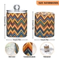 thumbnail image 5 of Yayeee 2 Pack Qtip Holder Bathroom Cotton Swab Canister with Lid Clear Dispenser Set, Orange Geometric, 5 of 6