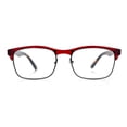 thumbnail image 5 of Classic Half Rim Contemporary Fashion Rectangle Powered Reading Glasses Burgundy Tortoise +1.5, 5 of 7