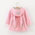 thumbnail image 2 of URMAGIC 1-6T Baby Girls Rabbit Ear Hooded Cloak Coat Fall Winter Outerwear, 2 of 7