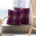 thumbnail image 6 of LALILO Throw Pillow Covers Golden Purple White And Brown Gold Cushion Cover 18" x 18", 2 Pack, 6 of 6