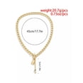 thumbnail image 5 of EOEMY 1Pc Lock & Key Chain Rhinestone Key Charm Necklace For Women-Default, 5 of 7