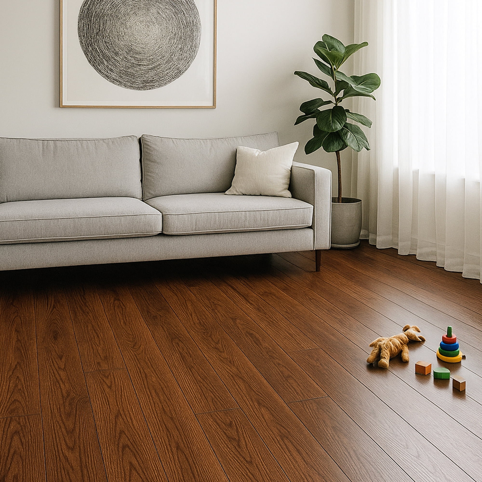 6''W x 36''L Peel & Stick, Vinyl Plank Flooring, Wood Grain, Self-adhesive And Waterproof Tile Sticker, DIY Stickers-for Decorating Living Rooms, Bedrooms, Offices,,54pcs (cover 81 Sq. ft)