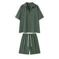 thumbnail image 5 of GERsome Men's 2 Piece Outfits Summer Short Sleeve Button Down Shirts and Shorts Sets Casual Loose Fit Summer Vacation Loungewear M-3XL, 5 of 9