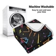 thumbnail image 5 of Yayeee Throw Blanket for Couch Soft Warm 50" x 60" Sofa Chair Bed Decoration, Black Neon Lightning, 5 of 7