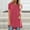 Hot Pink, variant on Women Clothing Women's Plus Size Tops , Round Neck Tops Short Sleeve Shirts Loose Solid Tunic Tops, Sizes S-5XL