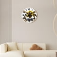 thumbnail image 4 of erolrail Rustic Wall Clock,Silent Non Ticking Wall Clocks for Living Room,Bedroom,Kitchen 12IN A Yellow Bee Lovely Drawing, 4 of 5