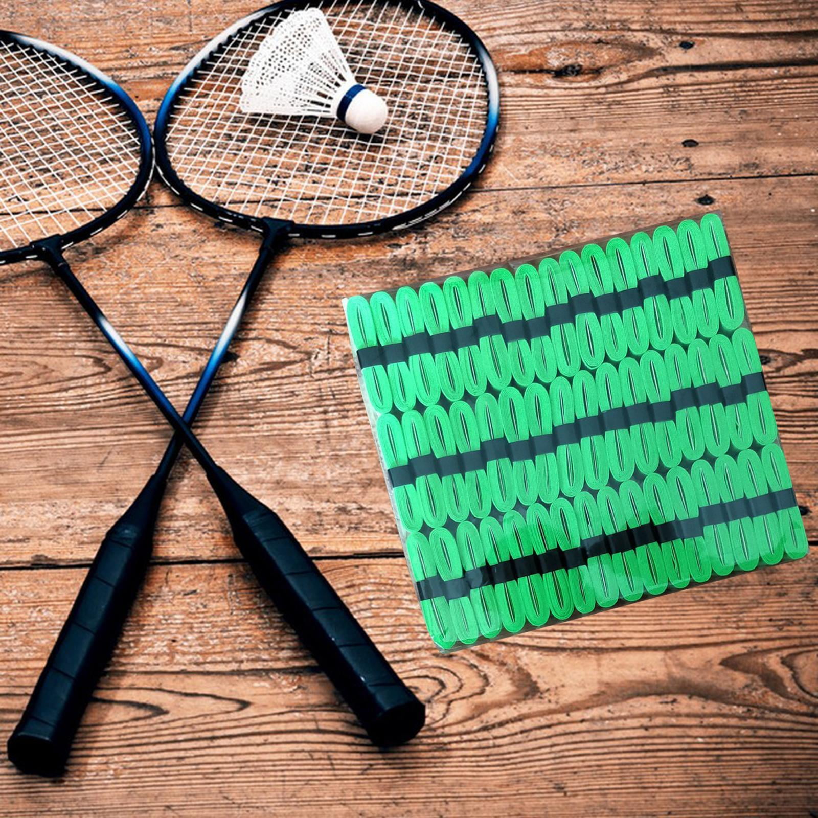48Pcs Tennis Racket Grip Tape Badminton Squash Racquet Grip Handle Grip Band for green