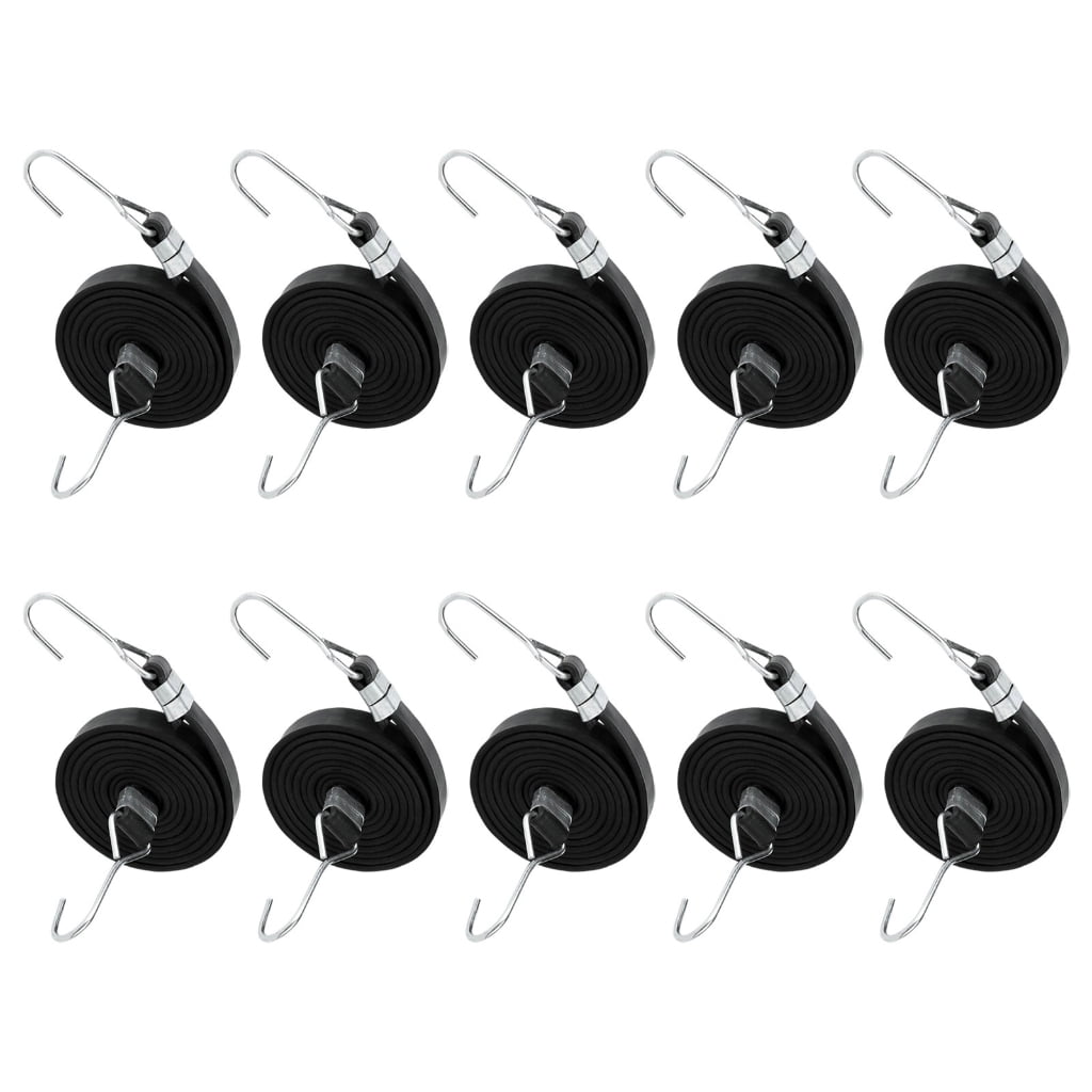10lots Elastics Luggage Strap Wide Durability Hook Heavy Type Bungees Cord for Motorcycles Bike Rack