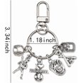 thumbnail image 2 of Soccer Basketball Keychain for Women Men Sport Bag Charm for Purse Pendant for Boy Girl Birthday Christmas Gift, 2 of 15