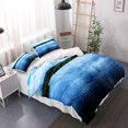 thumbnail image 2 of Cover Sets 2Pcs，Blue Sky White Clouds Sea Bedding Sets with Zipper Beautiful, 2 of 4