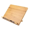 thumbnail image 2 of PONPRNGY 1Pc Bamboo Book Stand, Adjustable Book Holder Tray and Page Paper Clips-Cookbook Reading Desk Portable Stable Hard-Wearing Lightweight Bookstand-Textbooks Books, 2 of 9