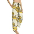 thumbnail image 3 of Kdxio Women's Comfy Stretch Cartoon Honey Pot Bee SunflowerPrint Drawstring Pajama Pants-Medium, 3 of 9