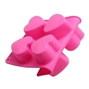 XWW 2 Pack Chocolate Mold Special Heart Love Shape Cake Mould, 100% Food-Grade Silicone Mold, Non-Stick Easy Release Mold for Cake Decoration, Chocolate, French Dessert,Candy, Ice Cube