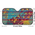 thumbnail image 2 of GZHJMY Car Front Windshield Sunshade UV Heat Protection, Foldable Auto Windshield Sun Visor for Sedan SUV Vintage Mandala Pattern, Car Sunscreen Blocks UV Rays Heat 51x27.5inch Keep Vehicle Cool, 2 of 6
