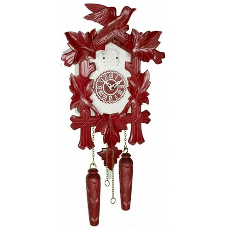 Quartz Cuckoo Clock 5-leaves, bird