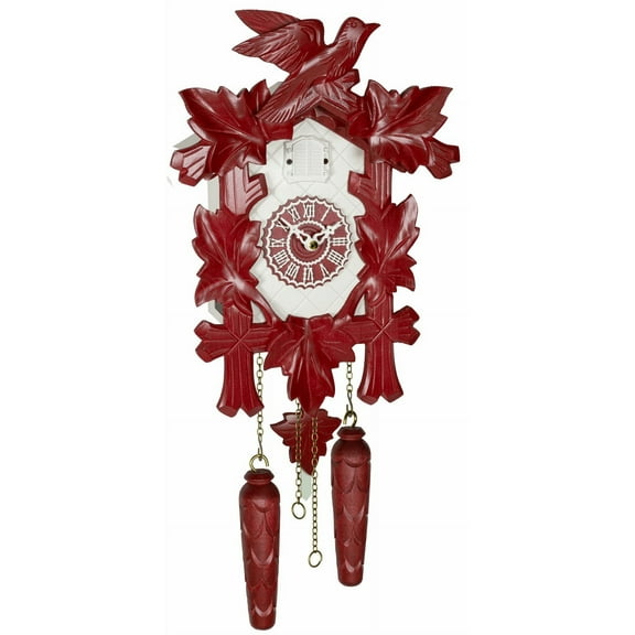 Quartz Cuckoo Clock 5-leaves, bird