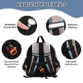 thumbnail image 3 of RMDQTR Adorable Ear-Print Backpack with Reflective Strip and Anti-Lost Leash Adjustable Shoulder Straps Mini Travel Backpack Pastel Agate Gilded Veil, 3 of 7