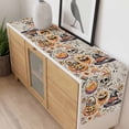 thumbnail image 4 of Pumpkins Halloween Table Runner - 60 Inch Long, Kitchen Dining Table Runner Dresser Scarves, Skull Cute Ghost Candy Watercolor Farmhouse Decor for Coffee Tables Wedding Party Banquet, 4 of 8