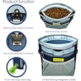 thumbnail image 3 of Raisingwell Dog Treat Pouch with Magnetic Closure 4-Cup Silicone Bag Fanny Pack Holder with Clicker 4 Ways to Wear Front Pocket Fits All Phones Ideal for Leash, Pet Walking and Training（Blue）, 3 of 5