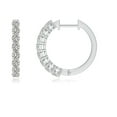 thumbnail image 2 of ANGARA Natural Airline-Set 1.1 ct Diamond Hoop Earrings in 14K White Gold for Women (Size-2.5mm| Color-K| Clarity-I3) | April Birthstone, Anniversary Jewelry Gift for Women | Natural Diamond Earrings, 2 of 7