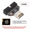 thumbnail image 4 of CY Overmold Type-E IDC Socket USB 3.1 Front Panel Header to USB 3.0 20Pin Header Extension Adapter with CH334P, 4 of 9