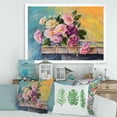 thumbnail image 3 of Designart 'Still Life With Bouquet Of Pink Flowers' Traditional Framed Art Print, 3 of 4