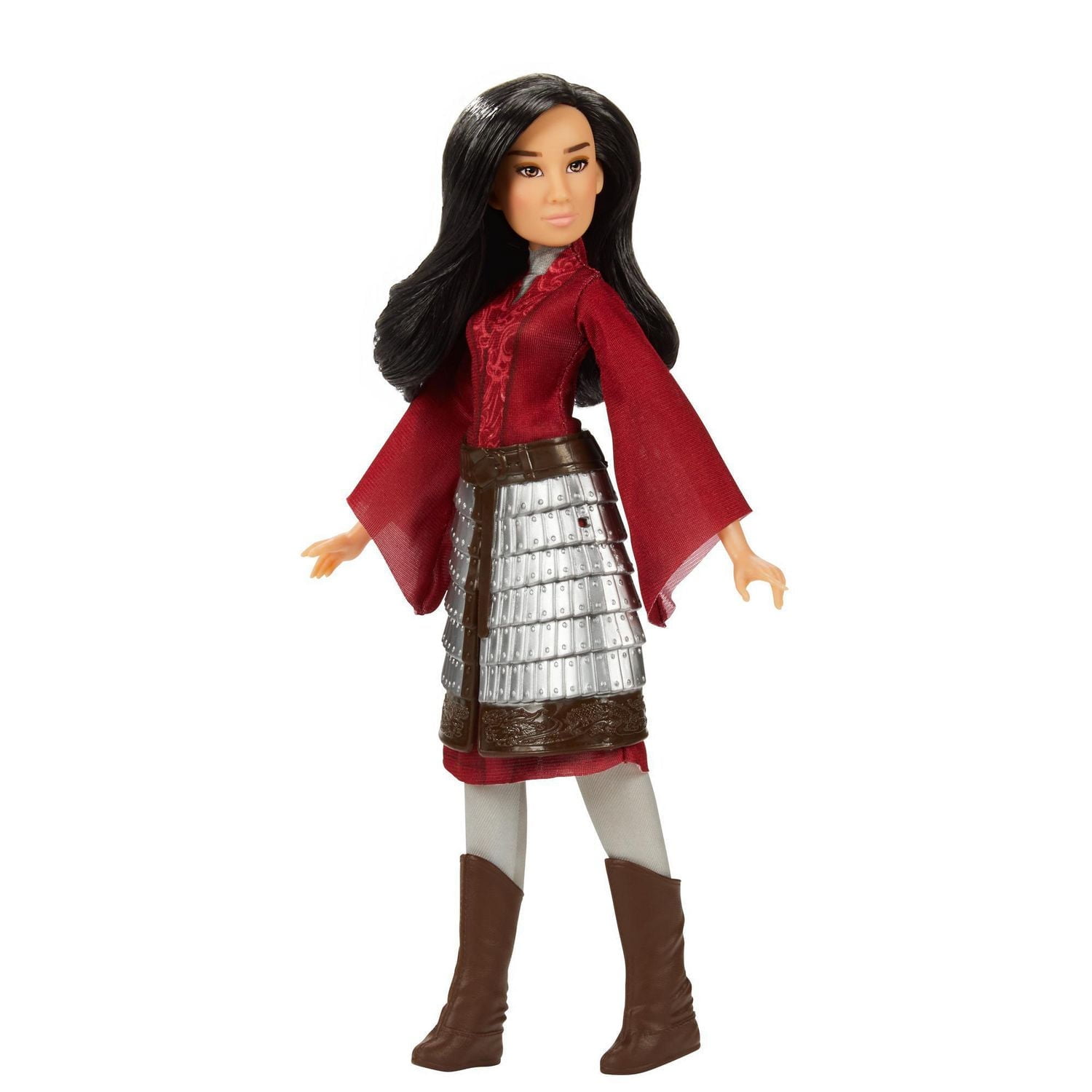 Disney Mulan Fashion Doll with Skirt Armor, Shoes, Pants, and Top,