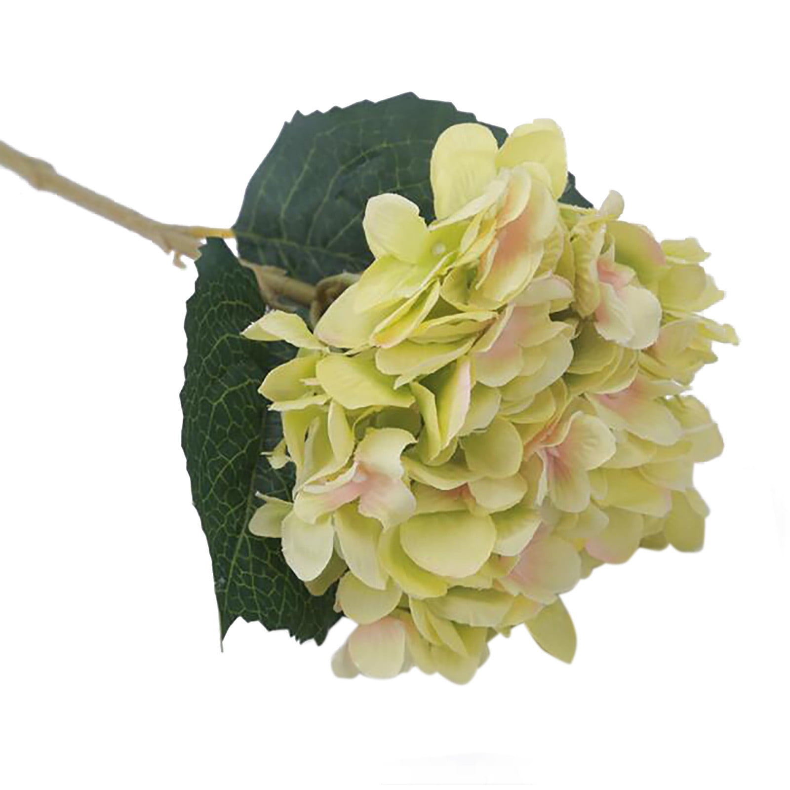BSJJY Fake Hydrangeas Real Touch Hydrangea Flowers 18.5" Large Artificial Hydrangea Flowers Silk Hydrangea for Wedding Bouquet, Home, Party, Store, 2 PC