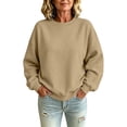 thumbnail image 2 of Sweatshirt For Women Crewneck Pullover Sweatshirts No Hood Long Sleeve Tops Casual Comfy Fall Clothes, 2 of 7
