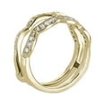 thumbnail image 2 of 0.20 Carat Excellent Rond Coupe Naturelle Diamond Belle Bande d'Éternité pour Mariée Solide 14K Jaune Or Taille 5, 2 of 7