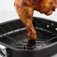 thumbnail image 3 of 17Inch Carbon Steel Baking Pan With V-Shape Grill Roasting Rack Multipurpose Turkey Roasting Tray with Handles for Oven, 3 of 8