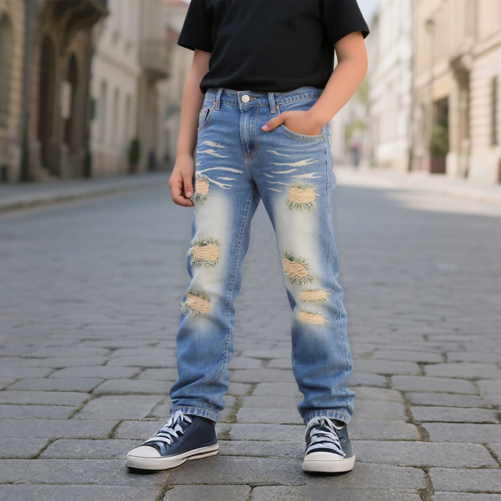 XIYON Toddler Boys Jeans Distressed For Spring Autumn Winter