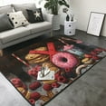thumbnail image 3 of Area Rugs For Living Room Decor - American Cute Food Art Soft Anti Slip Throw Washable Rugs 5x7 For Bedroom, Indoor Carpet For Bedroom Living Room 80x58In, 3 of 7