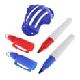 thumbnail image 4 of Herramienta de alineación de pelotas de golf, 3 plantillas para marcar líneas rectas y 2 rotuladores Azul, 4 of 9