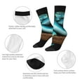 thumbnail image 3 of Bingfone Compression Socks for Women and Men Long Socks for Running Athletic Cycling Nurse- Blue Viper Snake, 3 of 6