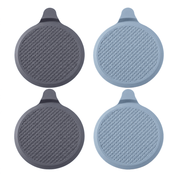 ROSEXIXI 4pcs grey and blue,Silicone Tub Stopper Floor Drain Cover, Sewer Anti-Odor Mat Deodorizing Drain Plugs for Kitchen,Bathroom and Laundry