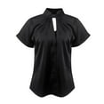 thumbnail image 4 of LIZUOJUNF Womens Tops Dressy Ruffle Sleeve Tops Summer V Neck Dressy Casual Blouse Basic Tshirts 2025 Fashion Clothing, S, 4 of 7