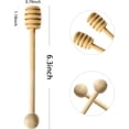 thumbnail image 6 of FacoFaco 4PCS Honey Mixing Stirrer, 6.3 Inches Wooden Honey Dipper, Honey Spoon Collecting Dispensing Drizzling Jam (Round Handle), 6 of 6