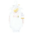 thumbnail image 2 of Hudson Baby Infant Girls Bodysuit, Short and Sock, Bee Pink Daisy, 0-3 Months, 2 of 3