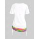 thumbnail image 3 of Camiseta Suelta de Talla Extra de Estampado de Mariposa Rosegal  Camisetas tallas grandes, 3 of 5