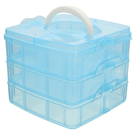 Jewelry Box Craft - 3 layers Clear Jewelry Bead Storage Box Container Organizer Case Craft Tool