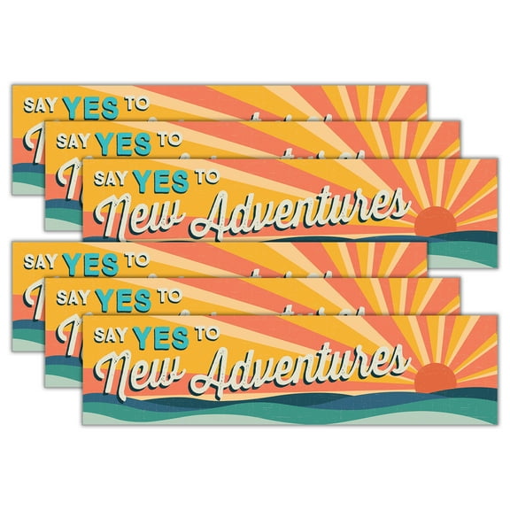 Eureka Adventurer Horizontal Banner, 45" x 12", Pack of 6