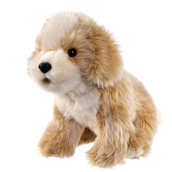 11" Realistic Shih Tzu Plush Stuffed Animal, Brown Poodle Puppy Dog Stuffed Animal Home Decor Gift for Girls Boys