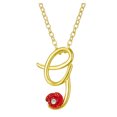 thumbnail image 1 of Jusqu'à 65% de Réduction sur les Colliers SMihono pour Femmes, Collier Lettre Rose avec Strass, Pendentif Rétro en Anglais, 1 of 2