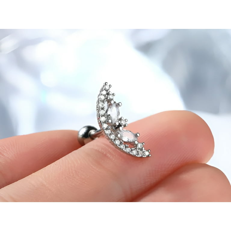 OUFER 16G Helix Piercing Jewelry, 316L Surgical Steel OUFER 16G Helix Piercing Jewelry, 316L Surgical Steel