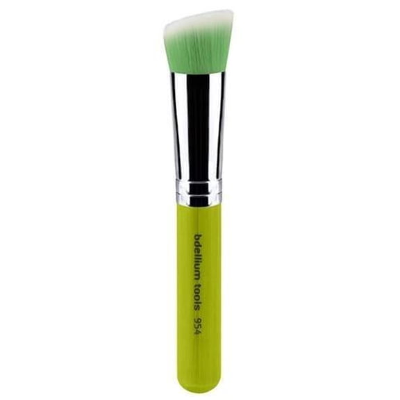 Bdellium Tools Professional Eco-Friendly Vegan Makeup Brush Green Bambu Series - Duet Fiber Slanted Kabuki 954