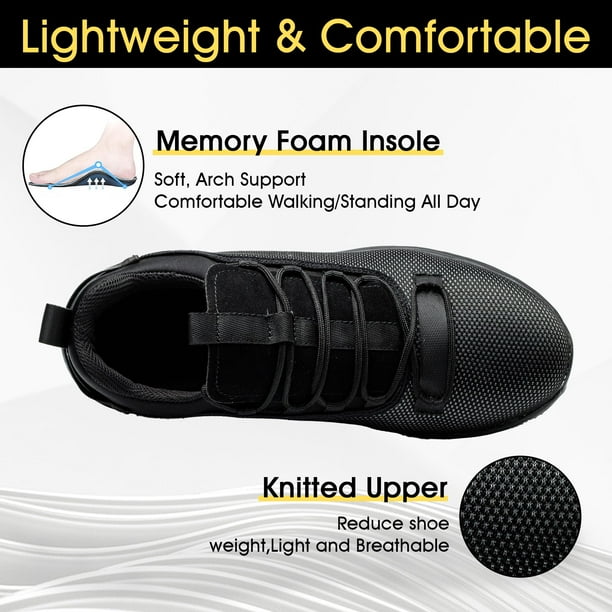 Steel toe shoes memory foam deals