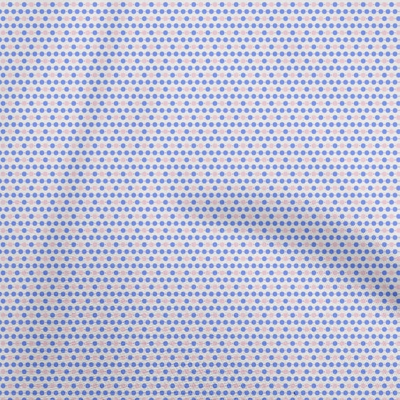oneOone Cotton Silk Medium Blue Fabric Dot Sewing Craft Projects Fabric Prints By Yard 42 Inch Wide