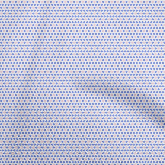 oneOone Viscose Chiffon Medium Blue Fabric Dot Craft Projects Decor Fabric Printed By The Yard 42 Inch Wide